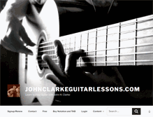 Tablet Screenshot of johnclarkeguitarlessons.com